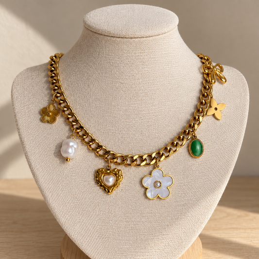 Golden Garden Charm Necklace