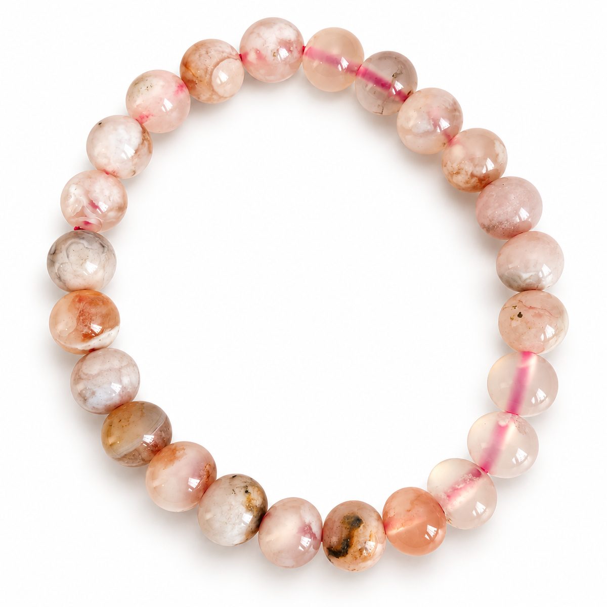 Natural Sakura Agate Bracelet