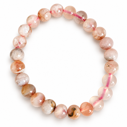 Natural Sakura Agate Bracelet