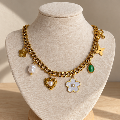 Golden Garden Charm Necklace