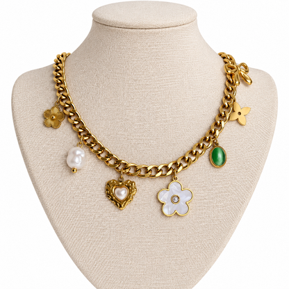 Golden Garden Charm Necklace