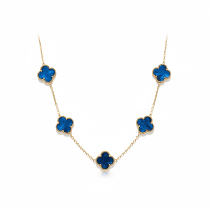 Blue Mother Pearl Trefoil Necklace